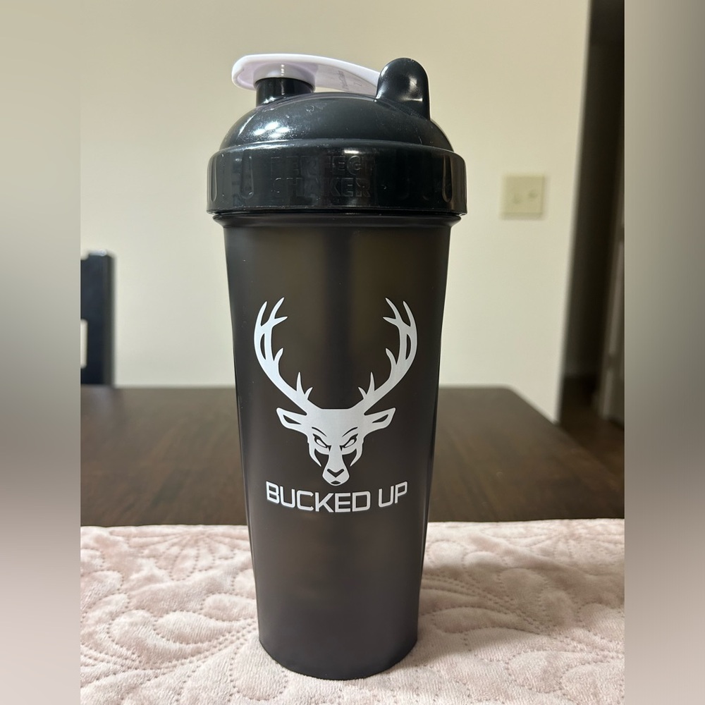 Bucked Up Black Shaker Bottle